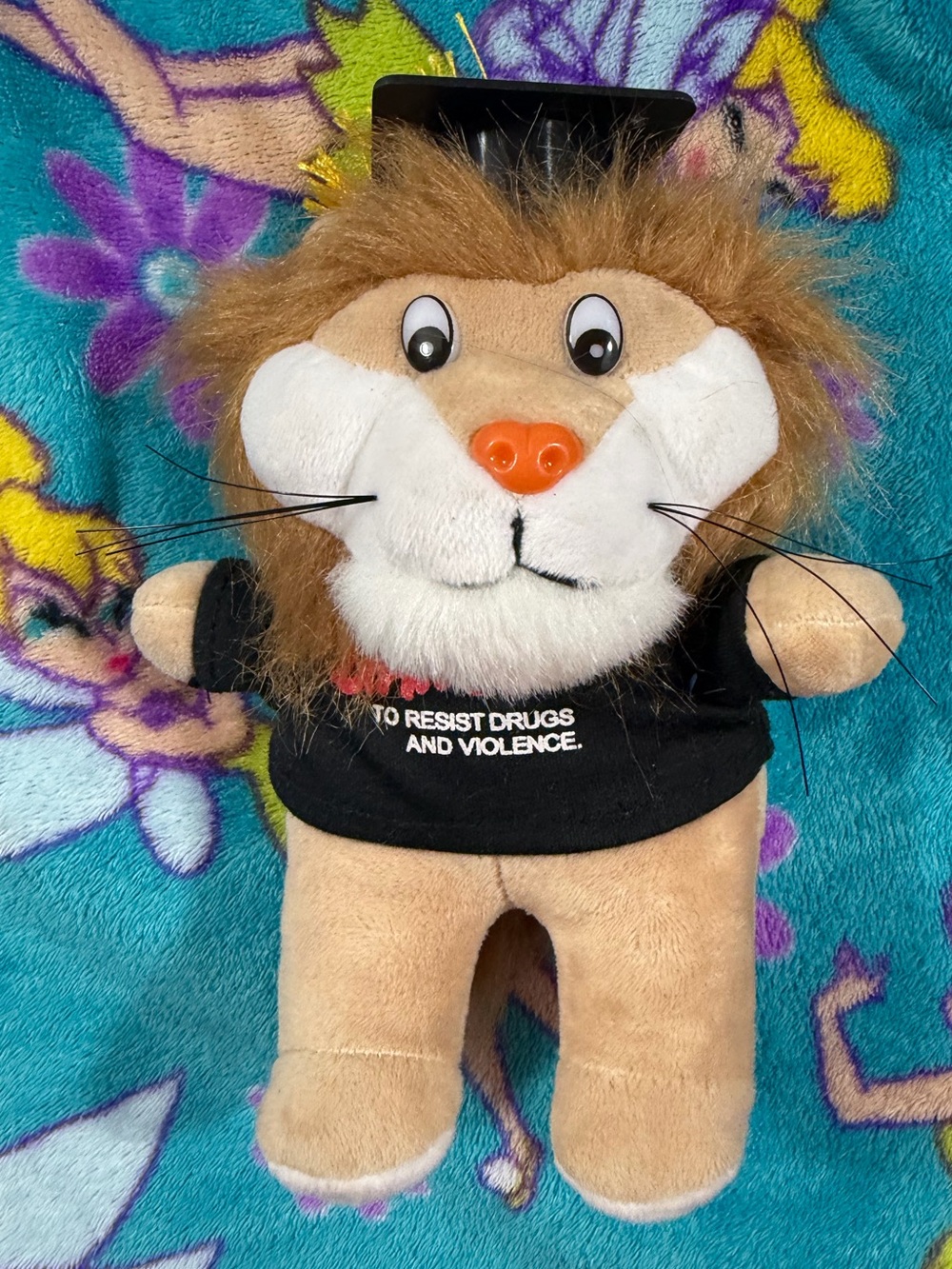 Vintage D.A.R.E. Lion Plush "To Resist Drugs and Violence" Stuffed Animal